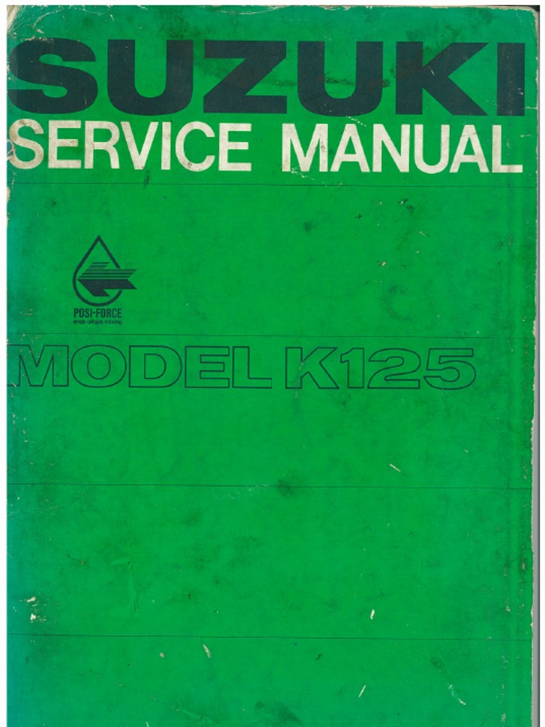 SUZUKI K125/K125S サービスマニュアル K125 Service Manual | PDF