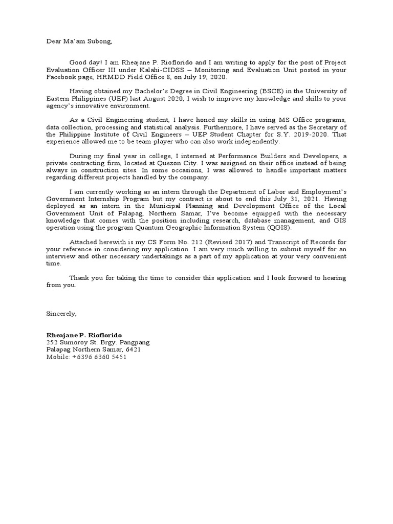 Application Email Version | PDF