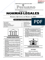 Normas Legales Perú Del 20210301 Al 20210315
