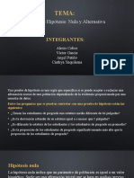 Prueba de Hipótesis - Nula y Alternativa