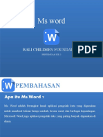 Part 2 (Introducing Ms Word)