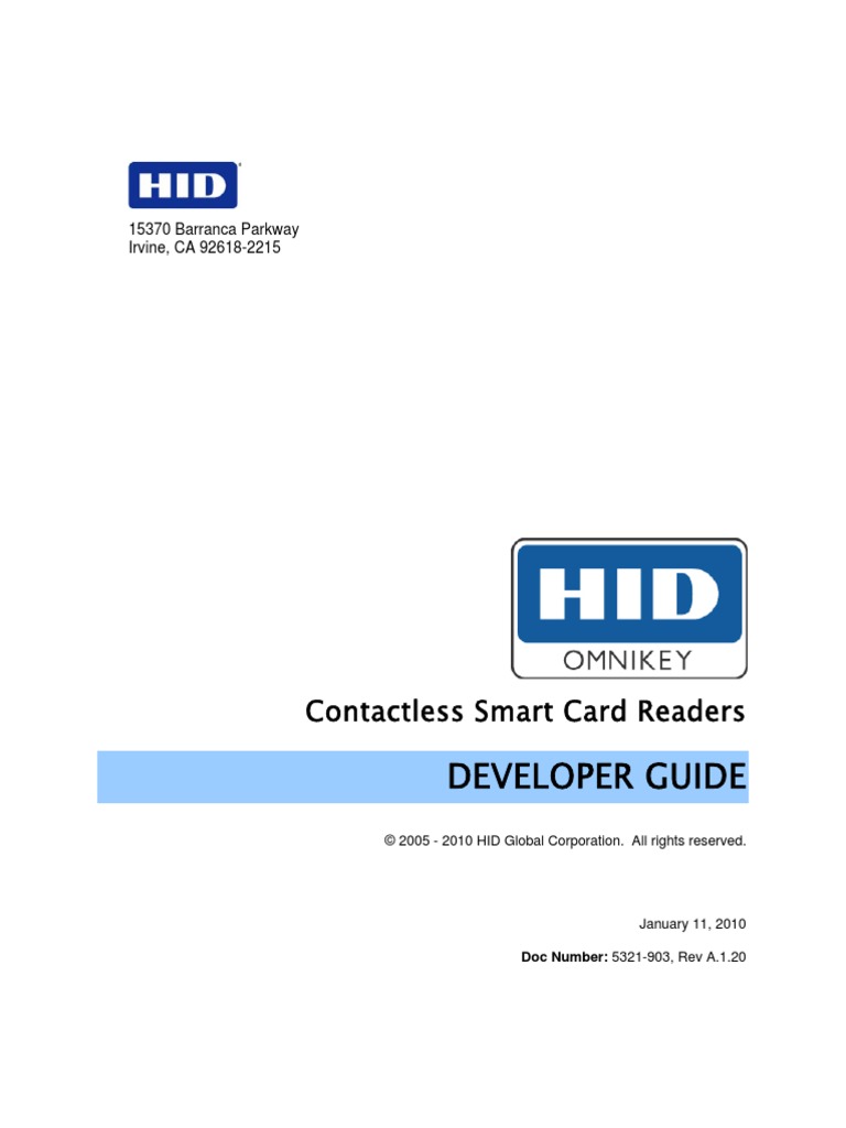 Hid Omnikey Contactless Smart Card Reader Developer Guide | PDF ...