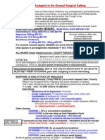 Post Op Analgesia