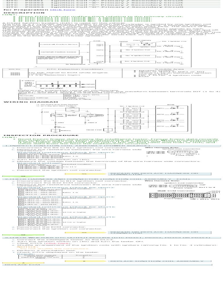 Coil Wiring Diagram and Test | PDF | Ignition System | Electronic Circuits