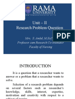 Unit - II Research Problem Question Research Problem Question