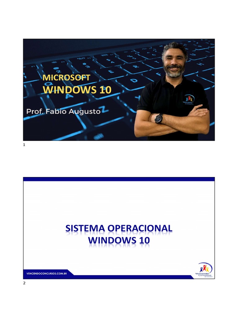 Windows+10+ +Material+Em+PDF+Das+Aulas | PDF | Microsoft Windows ...
