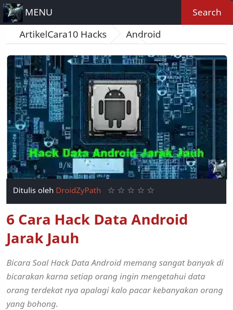 Cara Hack Data Android Jarak Jauh | PDF
