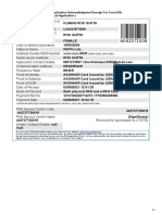 PAN Application Acknowledgment Receipt For Form 49A (Physical Application)