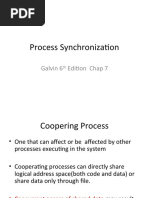 Process Synchronization: Galvin 6 Edition Chap 7