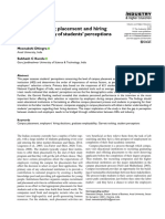 Factors Affecting Placement and Hiring Decisions: A Study of Students' Perceptions