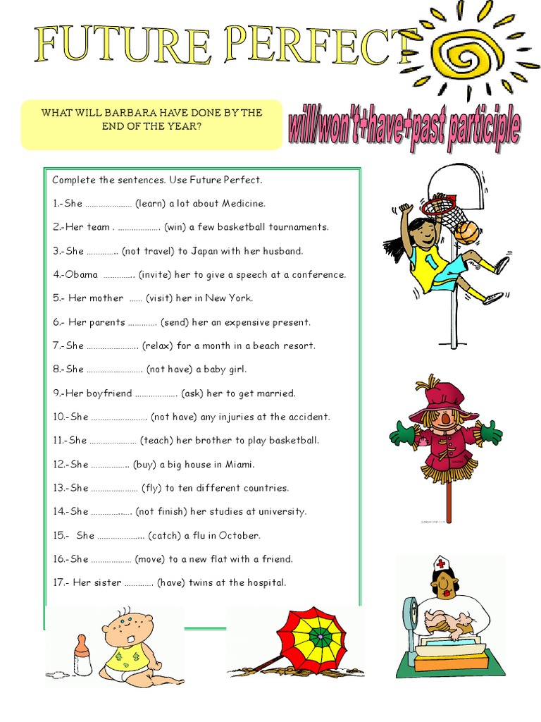 Future Perfect Tense Exercises | PDF