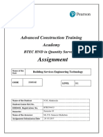 BTEC HND Assignment Cover Advanced Construction Training