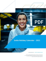 India Holiday Calendar - 2021: © Servion Global Solutions