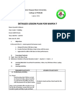 Detailed Lesson Plan For Mapeh 7: Lapaz, Iloilo