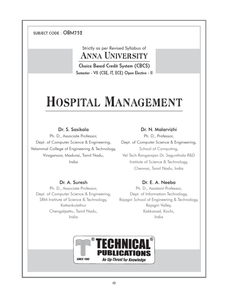 OBM752 - Hospital Management (Ripped From Amazon Kindle Ebooks by Sai  Seena) | PDF | Human Resource Management | Hospital
