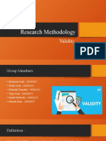Research Methodology: Validity