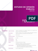 Datum - Estudio Opinión Pública - Agosto 2021