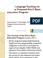 English Language Teaching Vis-À-Vis The Proposed Kto12 Basic