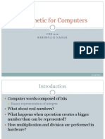 Arithmetic For Computers: C S E 2 1 2 Krishna K Nagar