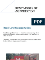 Different Modes of Transportation Guide