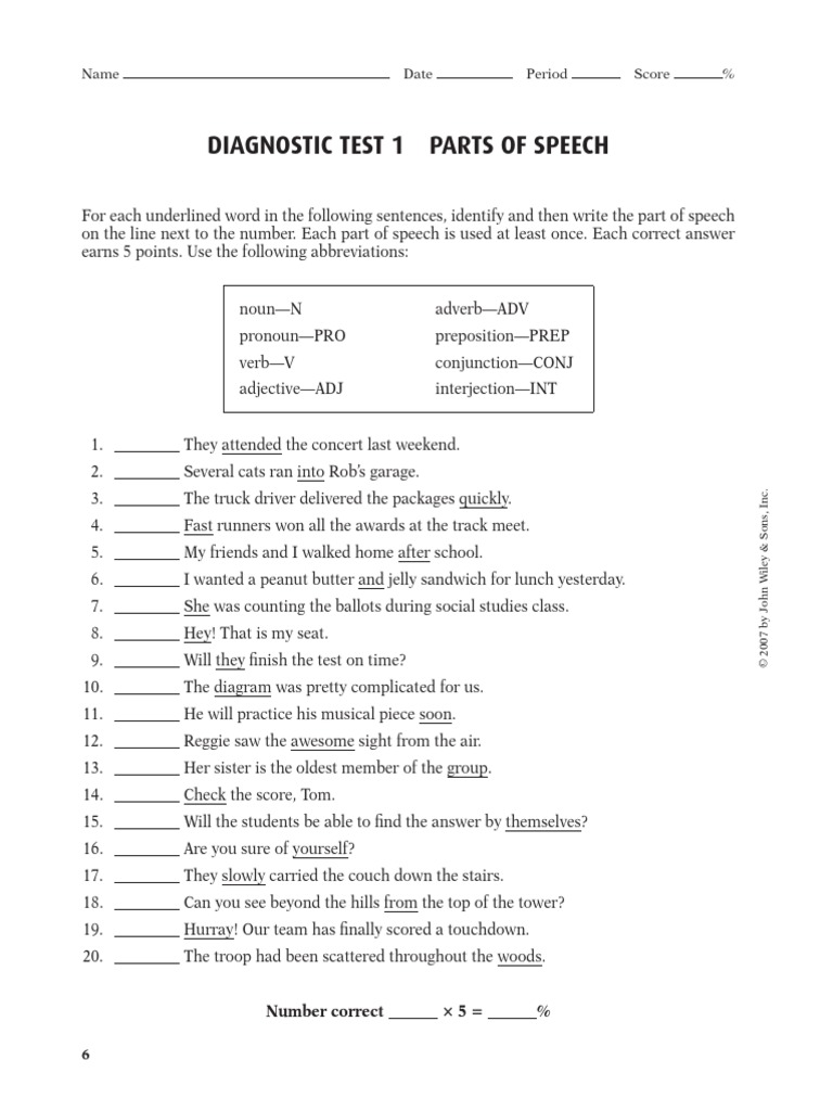 Parts of Speech | PDF | Part Of Speech | Verb