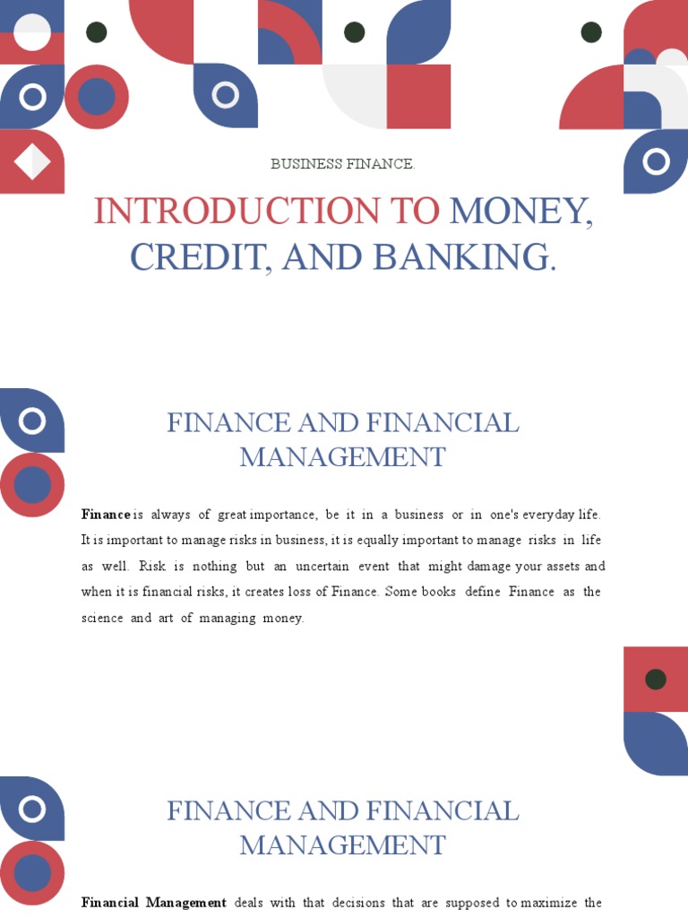 Presentation 1 Introduction To Money, Credit, and Banking PDF
