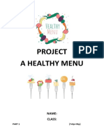Project. A Healthy Menu