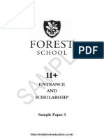 Entrance AND Scholarship: Sample Paper 3
