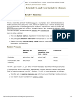 Grammar: Relative, Restrictive, and Nonrestrictive Clauses