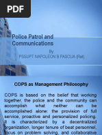 Police Patrol and Communications: By: Pssupt Napoleon B Pascua (Ret)