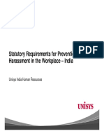 Statutory Requirements For Prevention of Sexual Harassment in The Workplace - India