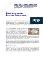 Knee Arthroscopy Exercise Programme: Chester Knee Clinic & Cartilage Repair Centre