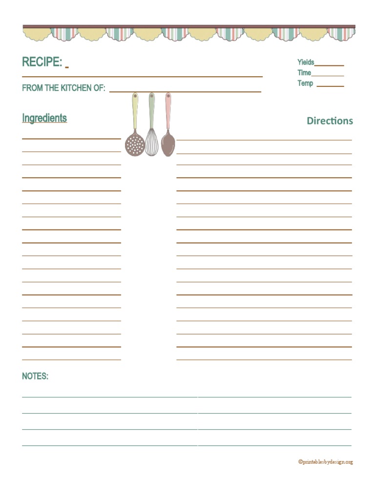 Cookbook Template 40 | PDF | Wellness