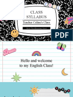 Colorful Scrapbook Nostalgia Class Syllabus Blank Education Presentation