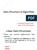 Data Structure & Algorithms: Dr. Manmath Narayan Sahoo Dept. of CSE, NIT Rourkela