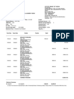 Statement of Account: State Bank of India