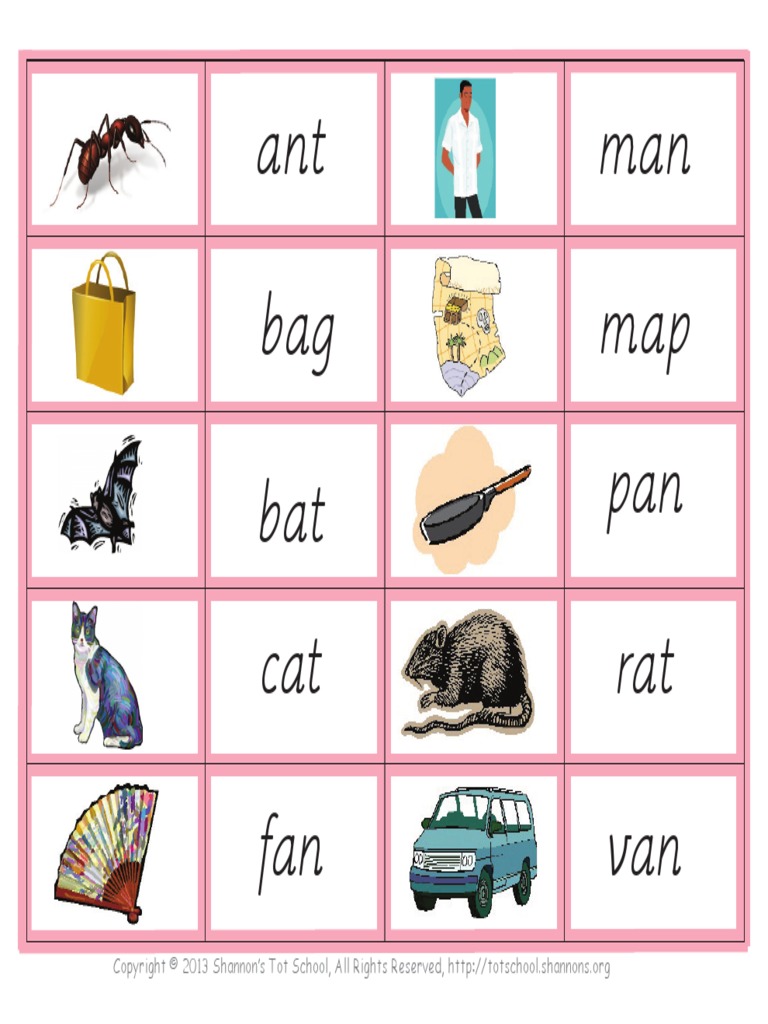 Free Montessori Pink Series Printable