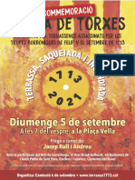 Acte de Commemoració Dels Fets de 1713 A Terrassa.