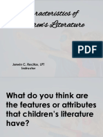 Characteristics of Children's Literature: Jerwin C. Recitas, LPT Instructor