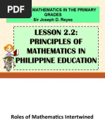 Lesson 2.2 Principles of Mathematics in Philippine Education