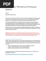 How To Clear TPM HW On HP Personal Systems: Preparations Before Clearing TPM