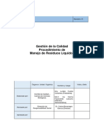 Procedimientos de Manejo de Residuos Liquidos