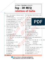 Top 30 MCQ Revolution of India