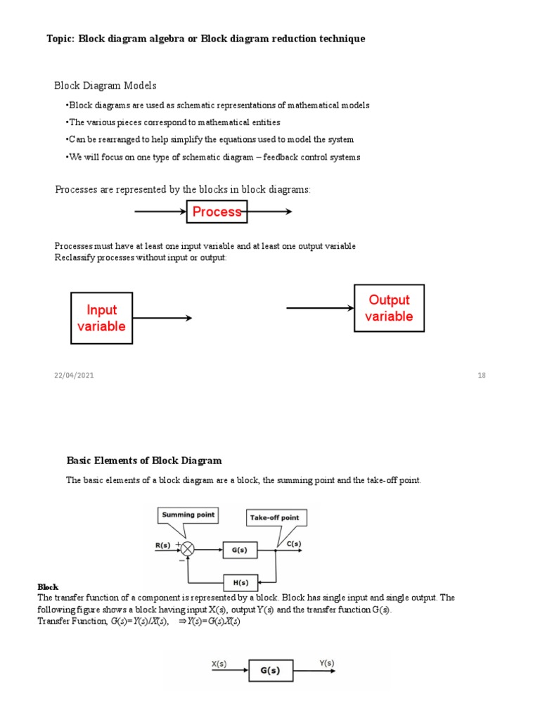 Block Diagram Reduction | PDF | Control Theory | Electrical Engineering
