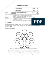 Learning Activity Sheet: Tolani, S.R. (2020) - Financial Planning Book. Dr. Sanjay Tolani Publishing