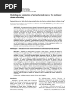 Modeling and Simulation of An Isothermal Reactor For Methanol Steam Reforming