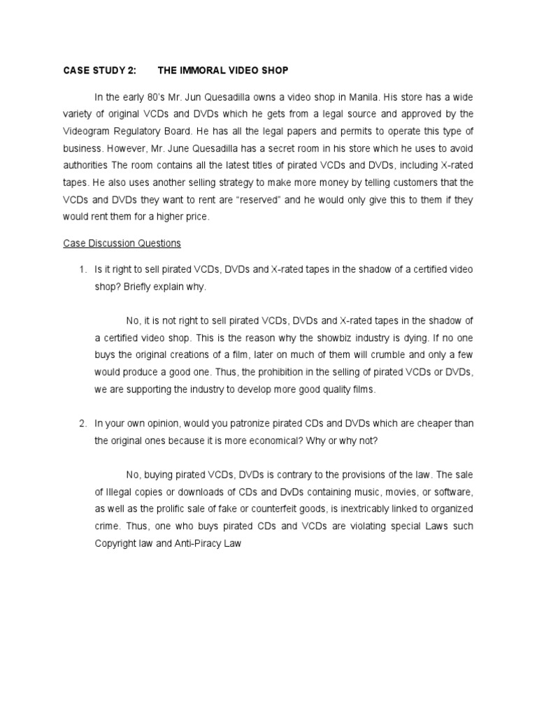 Case Study 2 | PDF | Copyright Infringement | Demand