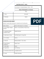 Knowledge Enrichment: Chapter Activity - Part 1