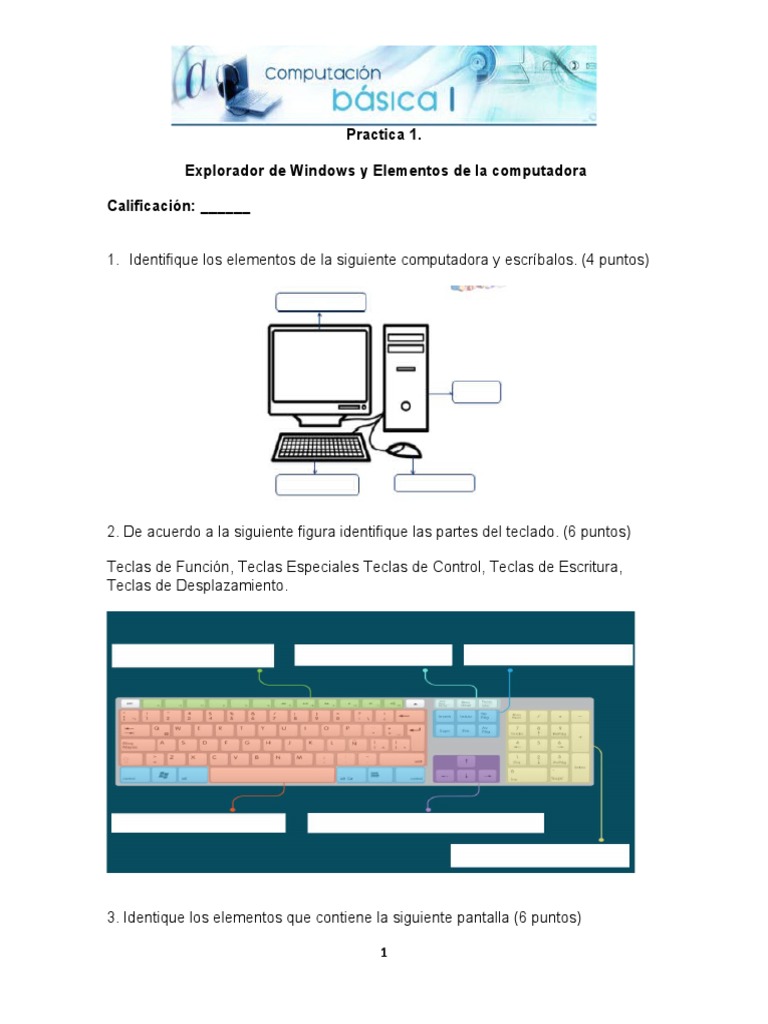 Prácticas de Computación Básica 1 | PDF | Hardware de la computadora ...