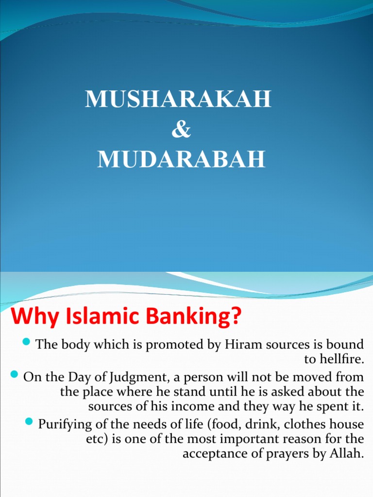 Mudarabah and Musharakah in Islamic Finance | PDF | Islamic Banking And ...